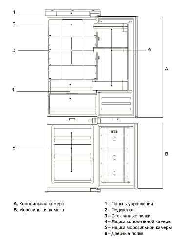 Встраиваемый холодильник LEX LBI177.2D