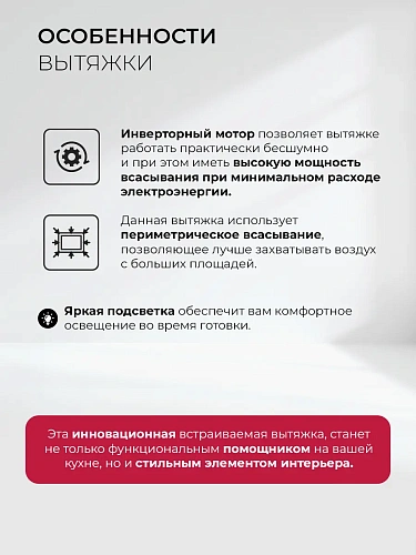 Вытяжка кухонная встраиваемая LEX HYPER 900 GS Inverter