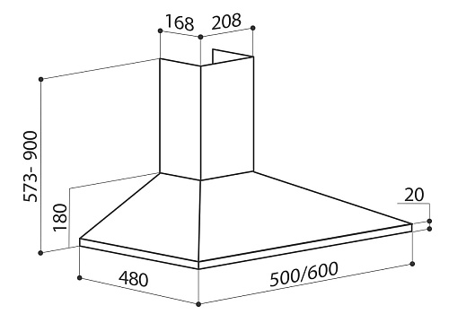 Купольная вытяжка LEX Basic 500 White
