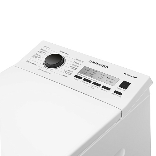 Стиральная машина с вертикальной загрузкой и пром MAUNFELD MFWM127WH