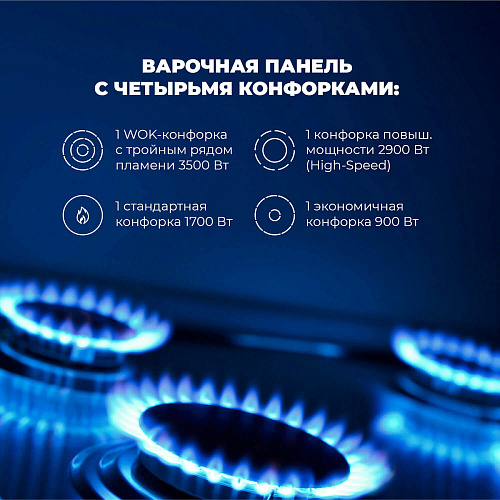 Газовая варочная панель GABRIELLA 6GW BB