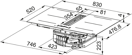 Индукционная варочная поверхность с вытяжкой FMA 8352 HI