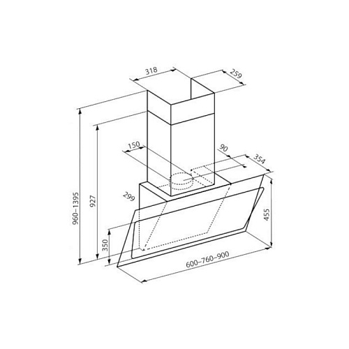 Наклонная вытяжка KHC 67070