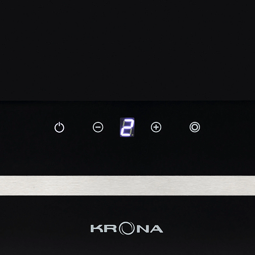 Наклонная вытяжка KRONA DOMENIKA 600 BLACK/INOX S