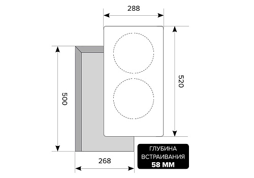 Индукционная панель LEX EVI 320 F BL