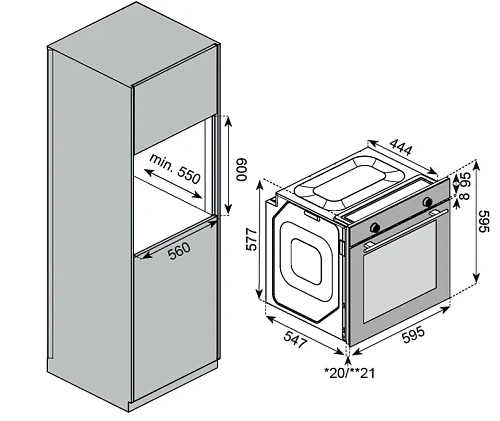 Духовой шкаф электрический HF 603 W