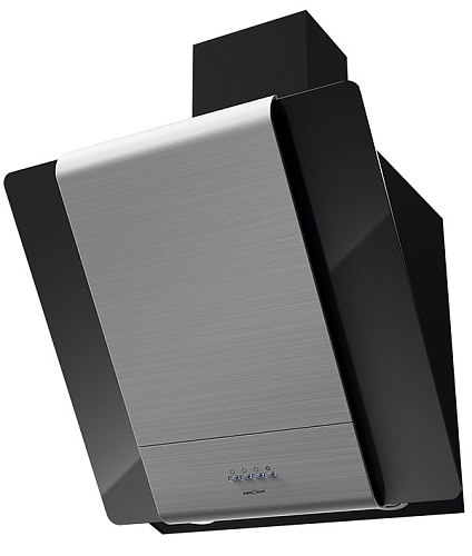 Наклонная вытяжка TALLI 600 inox/black glass 3P