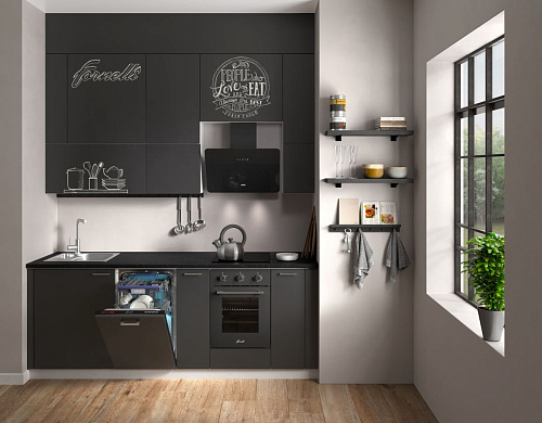 Наклонная вытяжка LIORA 600 black S