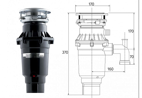 Измельчитель пищевых отходов BC 810-SL