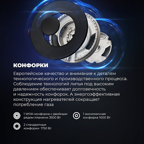 Газовая варочная панель NSL 460 X RUS