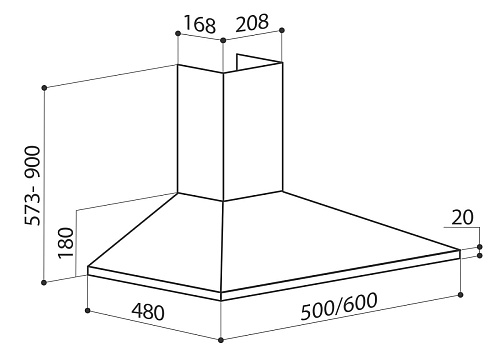 Купольная вытяжка LEX Basic 600 Ivory Light Белый антик