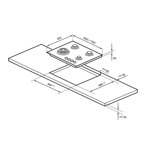 Варочная панель газовая LEX GVS 642A IX