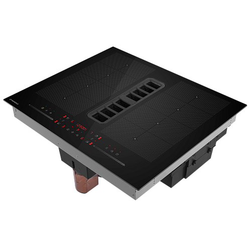 Индукционная варочная панель с интегрированной вытяжкой и Flex Zone MAUNFELD MIHC604SF2BK