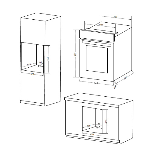 Духовой шкаф Maunfeld EOEM516W