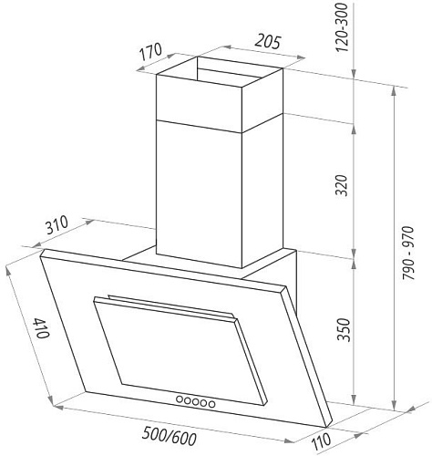 Кухонная вытяжка MAUNFELD Tower C 60