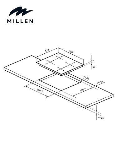 Индукционная варочная панель Millen MIH 601 BL