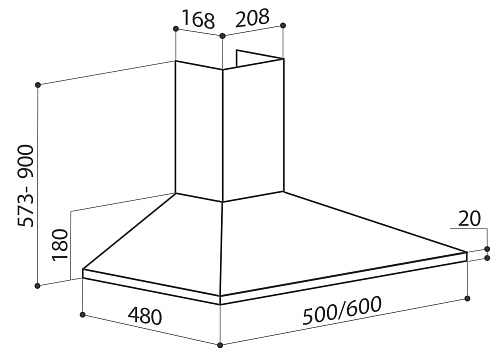 Купольная вытяжка LEX Basic 500 Inox