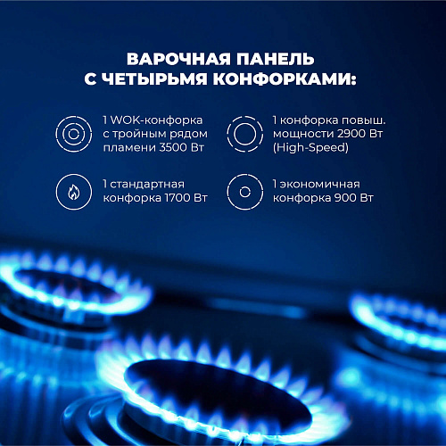 Газовая варочная панель GABRIELLA 6GW BB