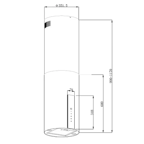 Вытяжка Korting KHA 35808 Cylinder