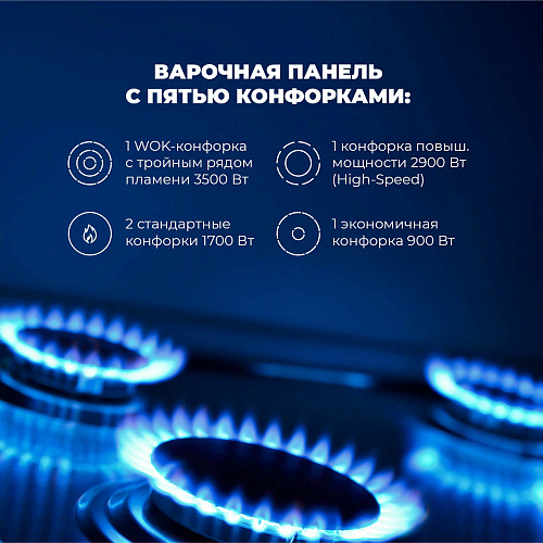 Газовая варочная панель GERMANA 7GW NB
